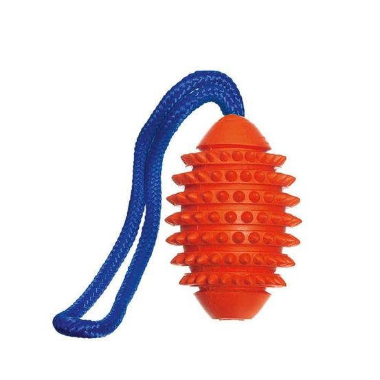 Balle aqua football ruffus. 11 cm. Orange. Pour chien.