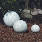 Boule déco jardin granit (grand format) - gris clair 30 cm
