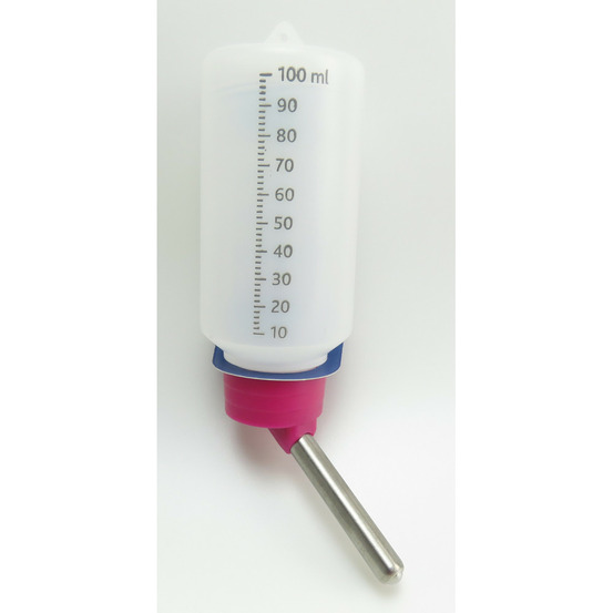 Biberon de 100 ml en plastique pour hamsters, gerbilles coloris aléatoires