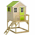 Maison de jardin enfant extérieur - cabane en bois avec plateforme - toit étanch