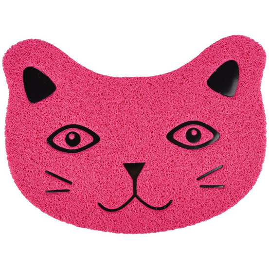 Tapis pancho fuchsia 30x40cm pour bac à litière pour chat