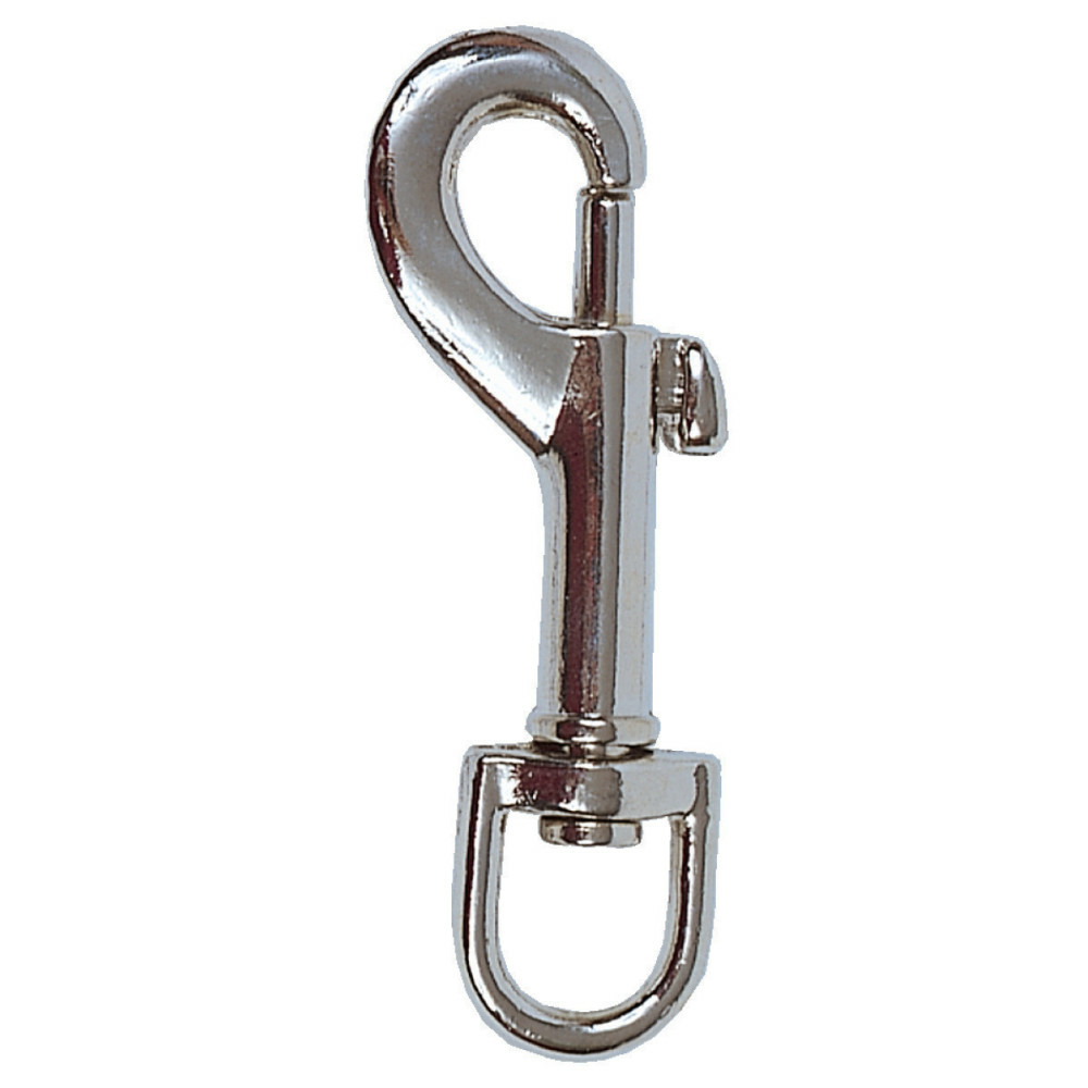 Mousqueton métal l. 90 mm pour chien