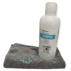 Shampoing spécial pelage blanc 1 litre et serviette en microfibre pour chie