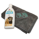 Shampoing soins de la peau 300 ml et serviette en microfibre pour chien