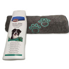 Shampoing à l'aloé vera 250ml et serviette en microfibre, pour chien
