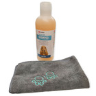 Shampoing spécial poil long 1l et serviette en microfibre pour chien