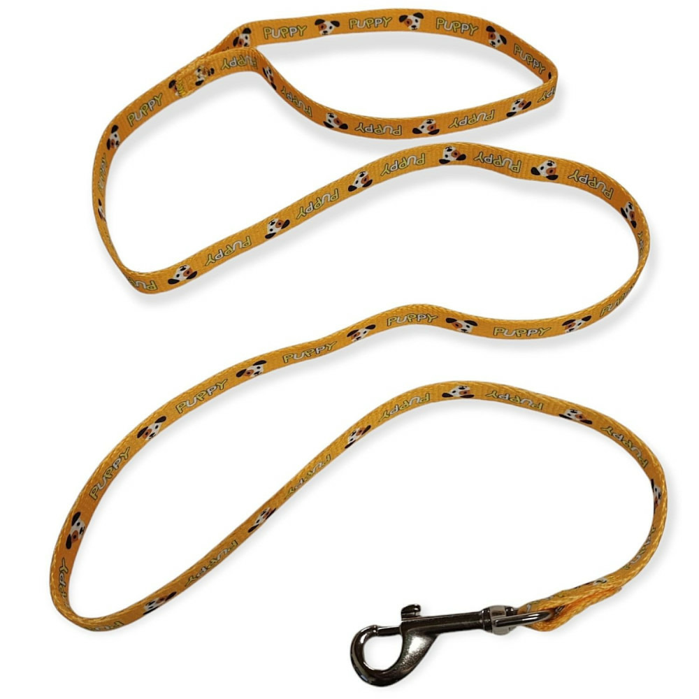Laisse puppy mascotte jaune, 13 mm x 1,20 m pour chiots