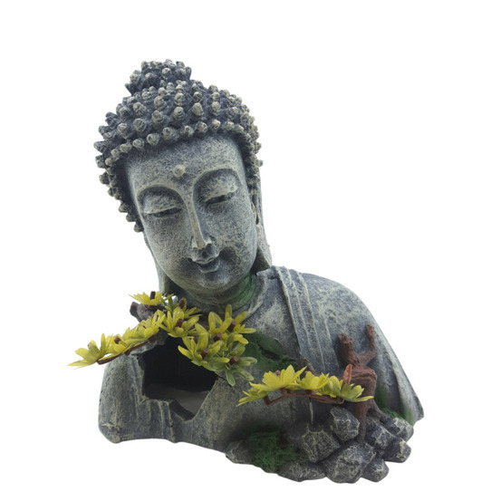 Statue bouddha 18 cm, hauteur 19 cm, décoration aquarium