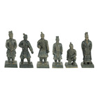 6 statuettes guerrier chinois qin s, hauteur 8.5 cm, décoration aquarium