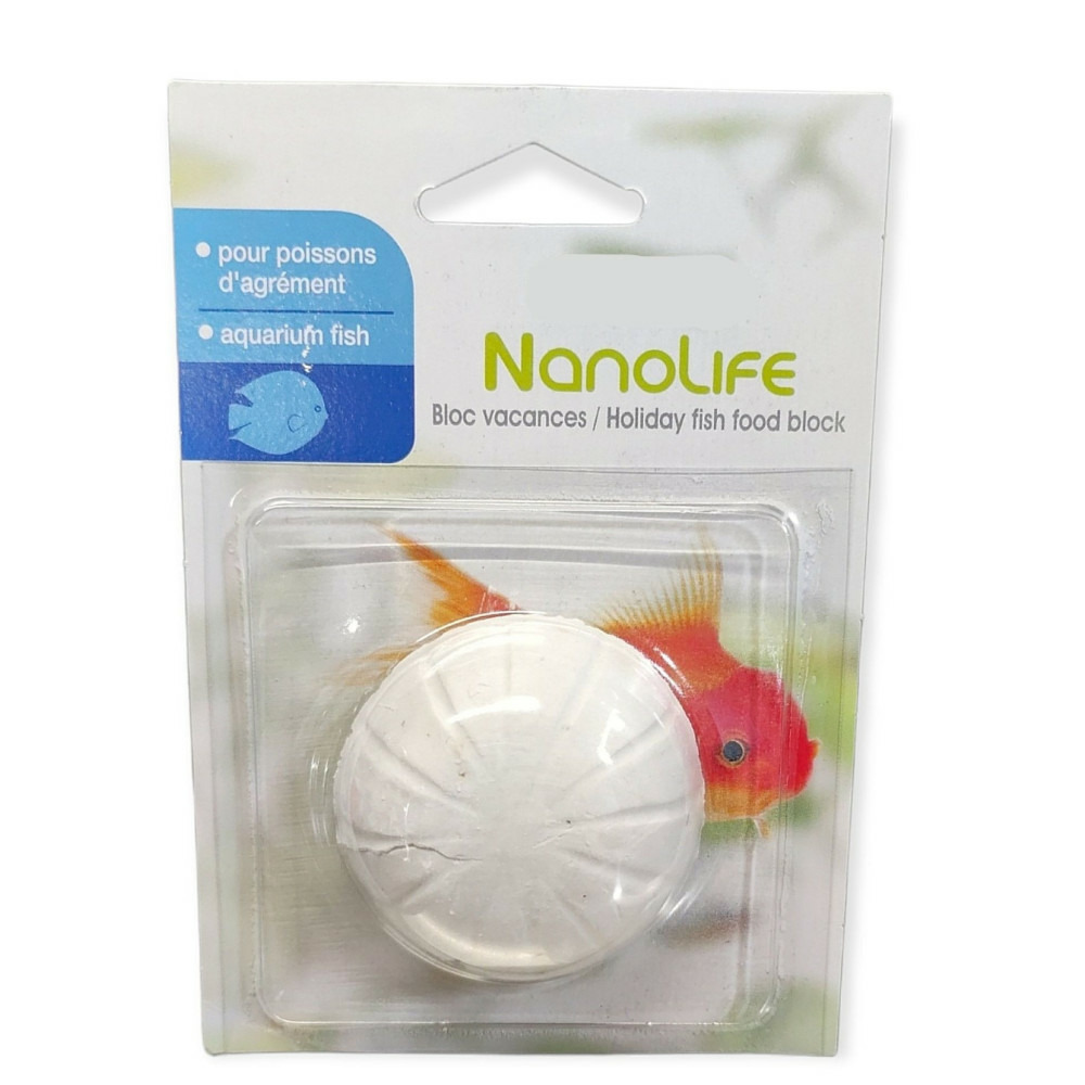 Bloc vacance nanolife pour poisson d'agrément 25 grammes