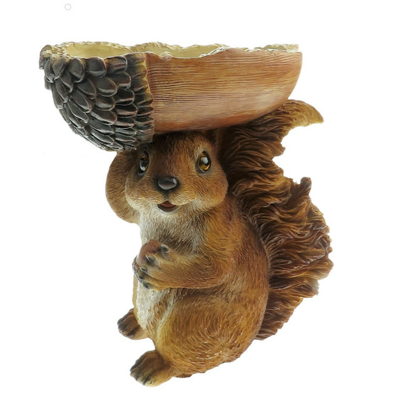 Mangeoire forme écureuil, hauteur 20 cm, oiseaux