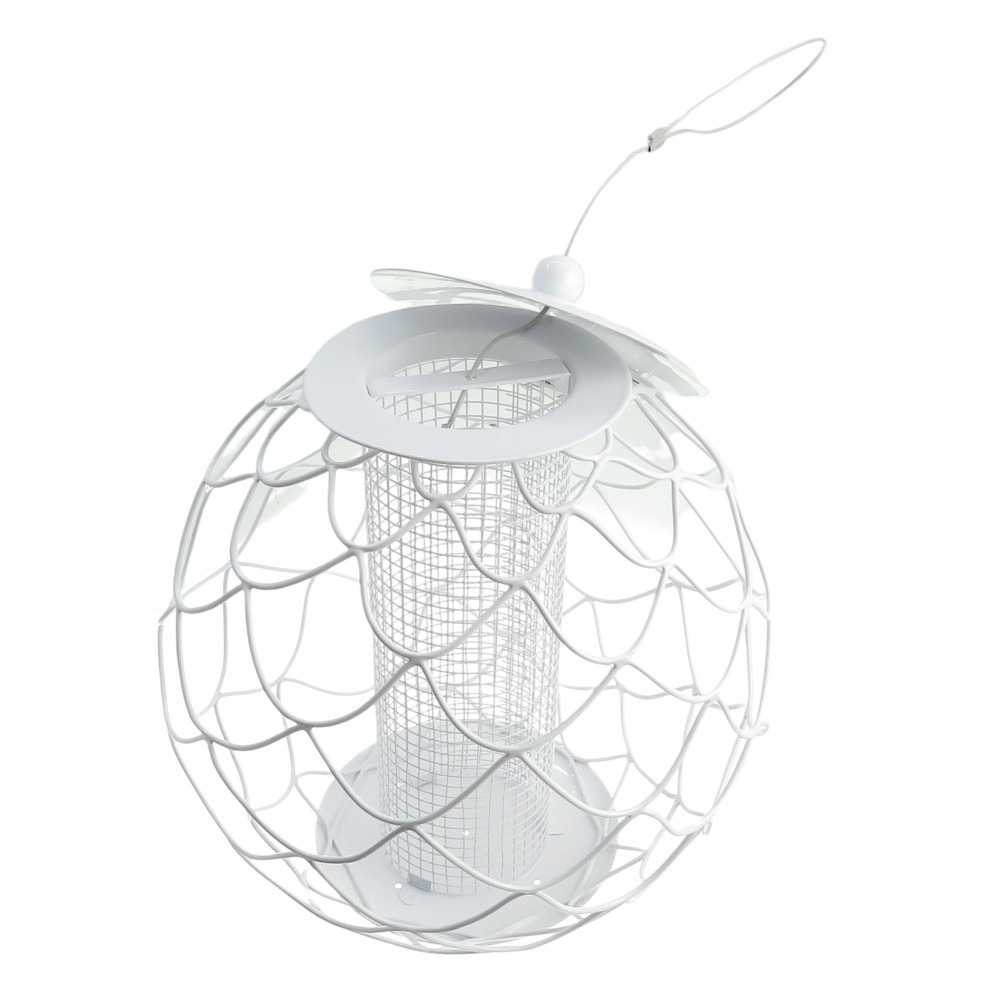 Mangeoire urban denali blanc ø 24 cm, pour arachide pour oiseaux