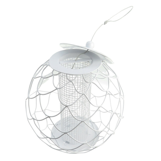 Mangeoire urban denali blanc ø 24 cm, pour arachide pour oiseaux