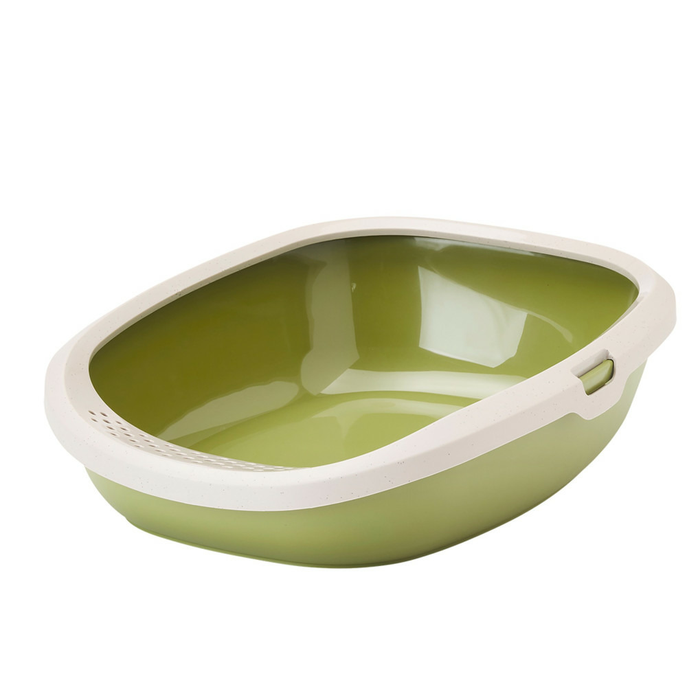 Bac à litière gizmo vert, 44 x 35.5 x 12.5 cm, pour chat