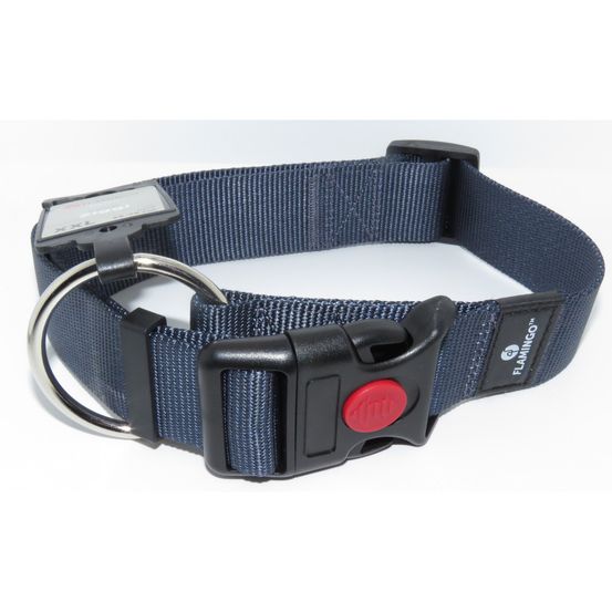 Collier ziggi bleu granite 55 -75 cm 40 mm taille xxl pour chien