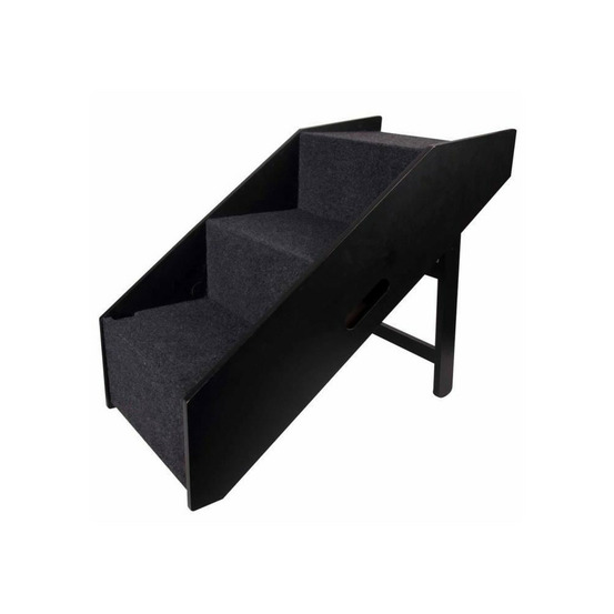 Rampe et escalier pour chien noir 62 x 36 x 51 cm