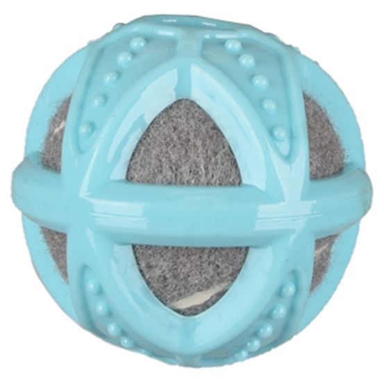 1 balle tpr avec balle de tennis pour chiot loekie ø 8 cm couleur bleu , gr