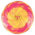 Frisbee zaza, tpr,  ø18 cm, jaune et rose, jouet pour chien.