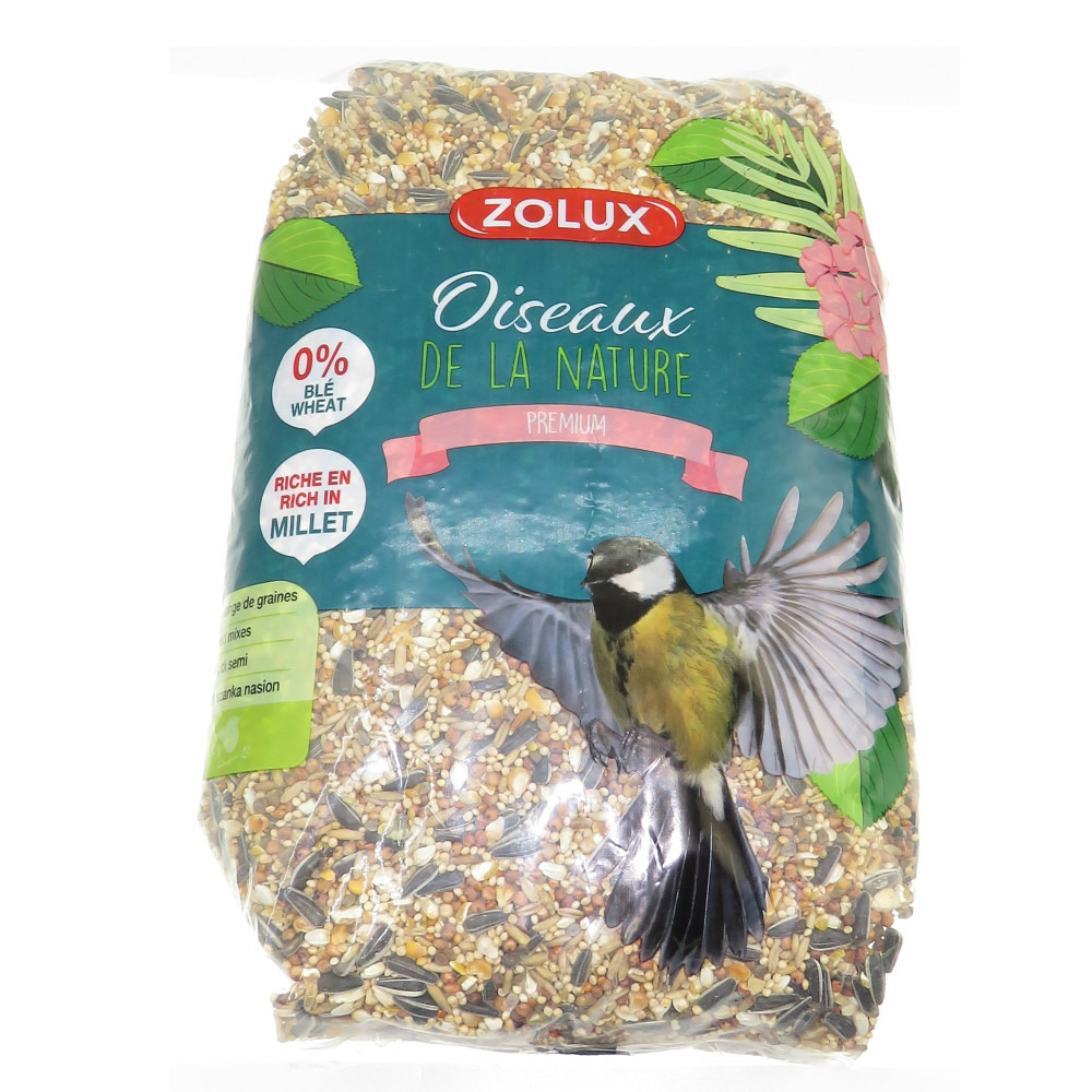 Graines nourriture mélange premium riche en millet 2.5 kg pour oiseaux