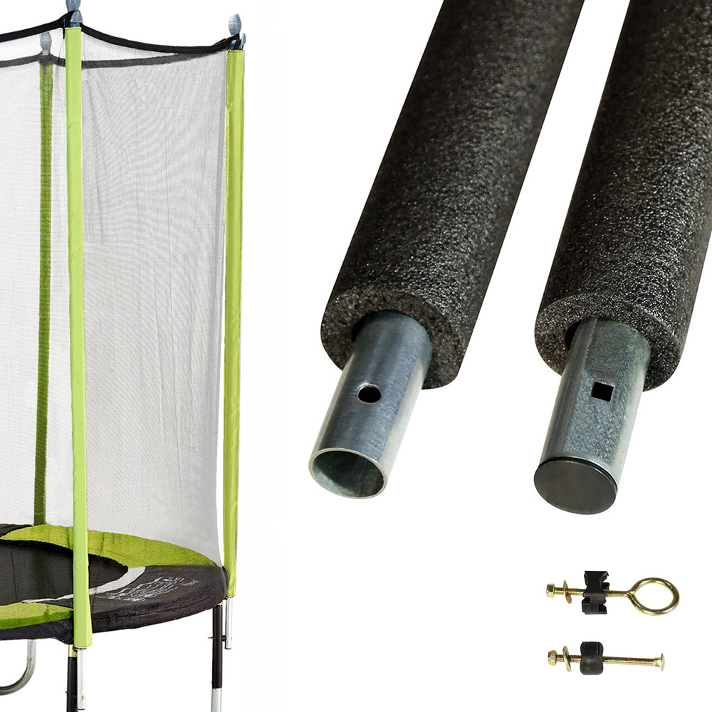 Un poteau de filet standard ø25mm pour trampolines de jardin avec mousse et viss