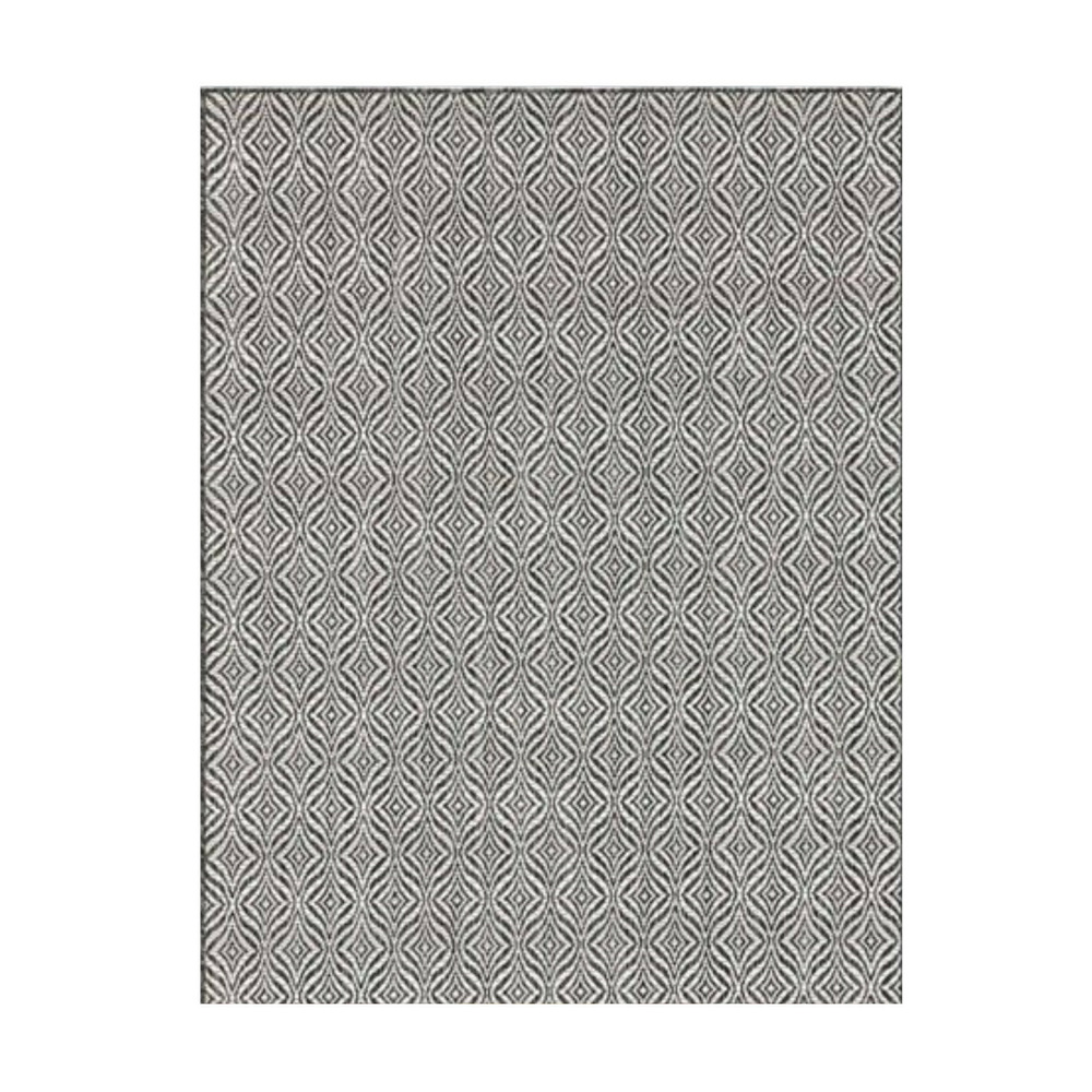 Tapis extérieur - 200x200cm - noir - 100% polypropylène - 192 000pts/m² - monaco