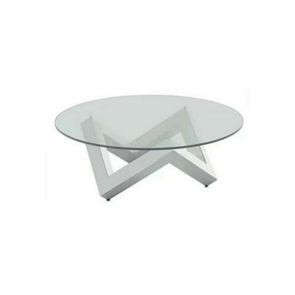 Table basse dkd home decor acier verre trempé (90 x 90 x 45 cm)