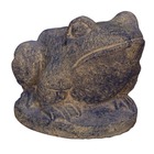 Statue grenouille 13 cm - gris anthracite 13 cm