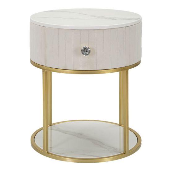 Table de chevet effet marbre