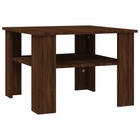 Table basse chêne marron 60x60x42 cm bois d'ingénierie