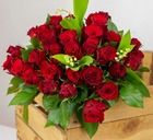 Bouquet muguet roses rouges