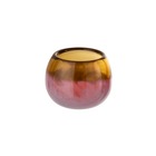 Vase boule en verre rose 8x8x7 cm