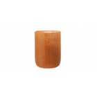 Vase cylindrique en verre orange h23 cm