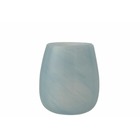 Vase rond en verre bleu h27 cm