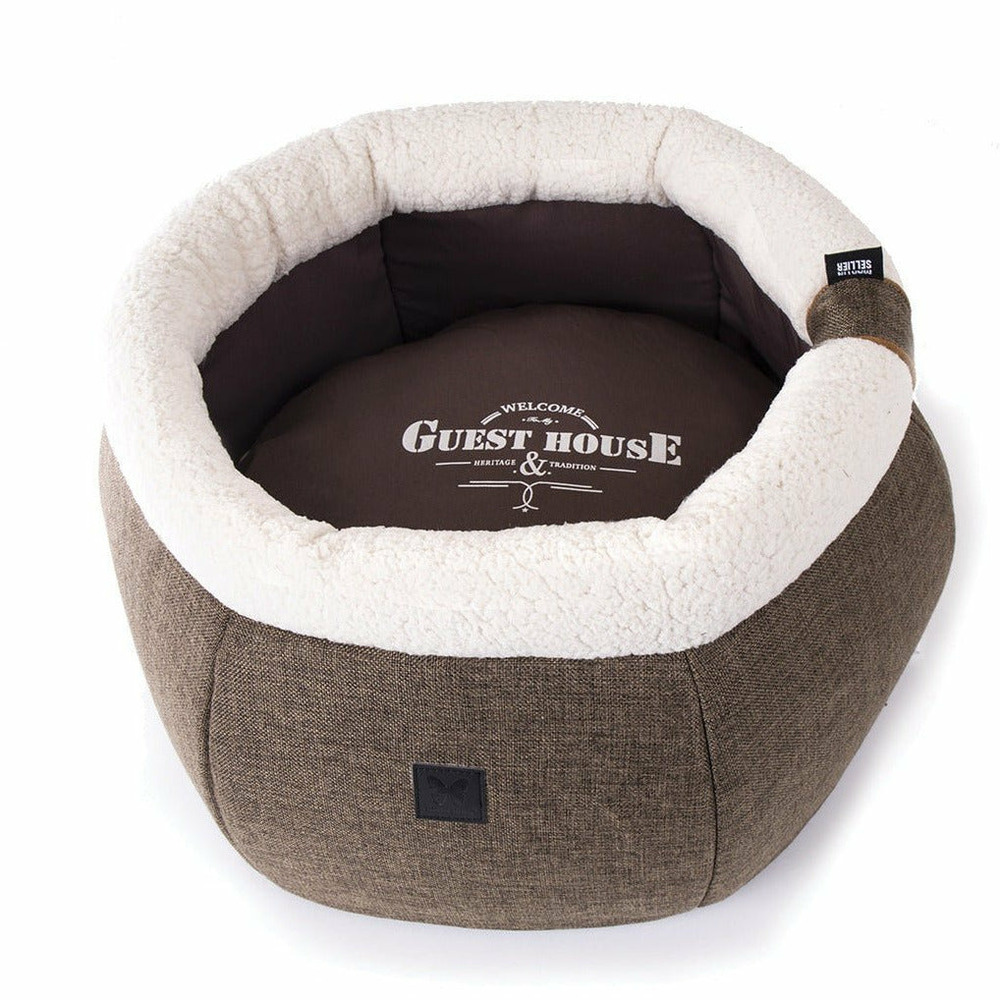 Corbeille-panier pour chiens et chats avec rebords élevés