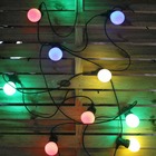 Heracles -  guirlande lumineuse guinguette extérieure avec 10 ampoules. 50 led multicolores. À piles (non fournies). Fonction timer.