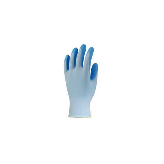 Gants nylon enduit mousse de nitrile respirant bleu clair bleu ciel t9 eurotechnique 6339