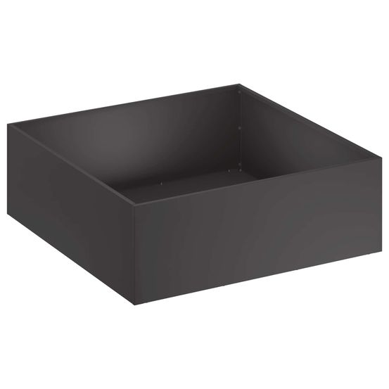 Cache-pot de jardin noir 40 x 40 x 20 cm acier laminé à froid