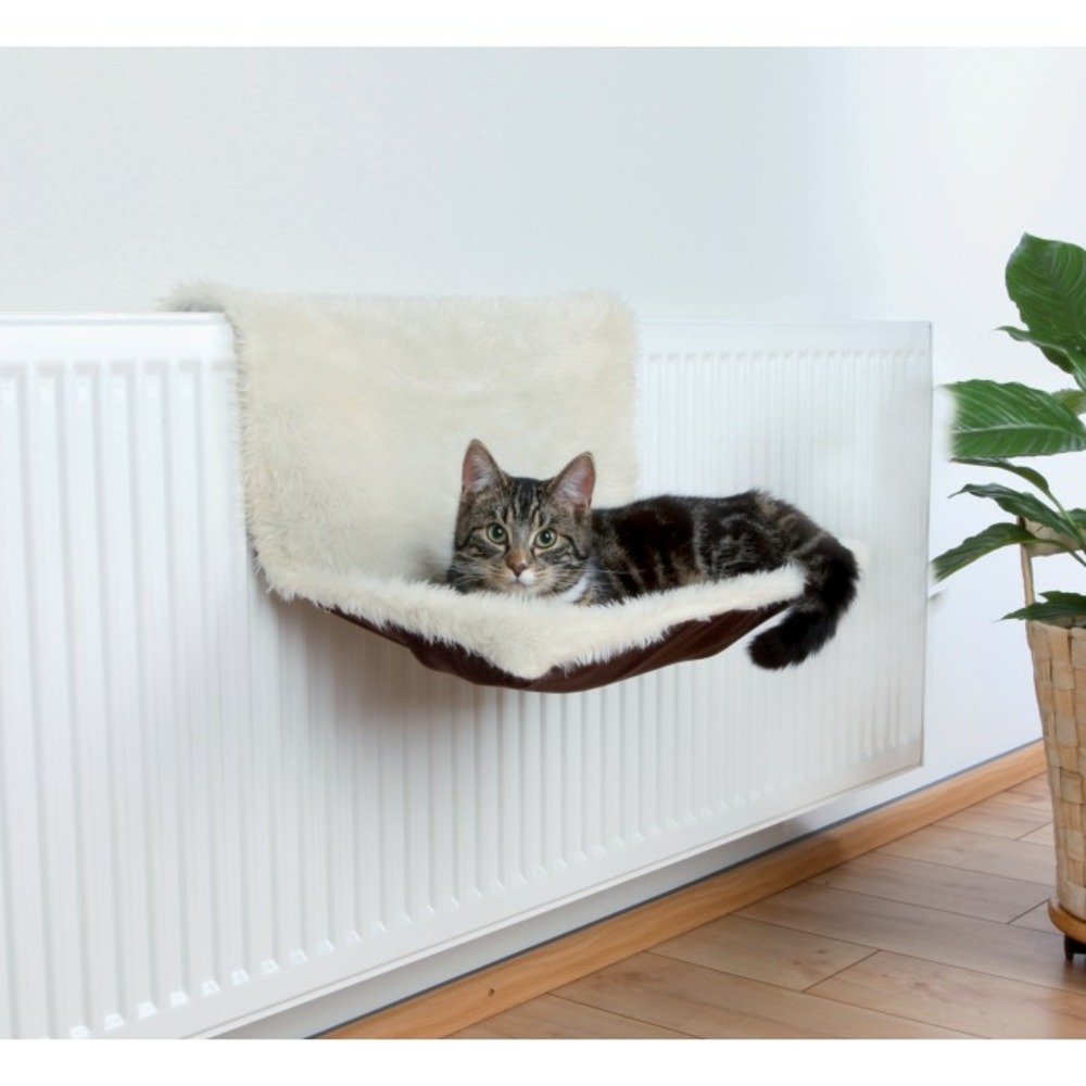 Lit radiateur, peluche long poil aspect suédine