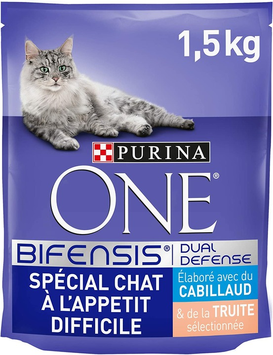 Croquette spécial chat à l'appetit difficile cabillaud & truite 1,5kg