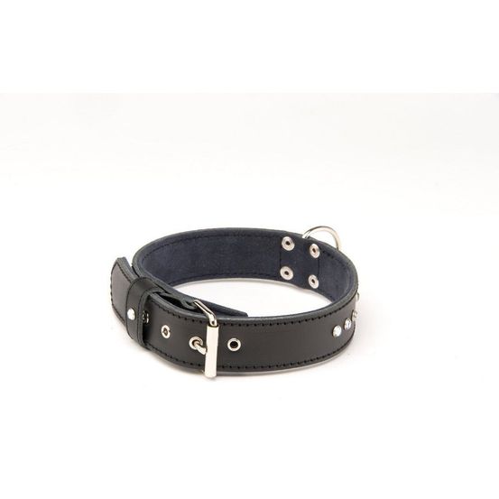 Alter ego : collier pour chiens en cuir avec des strass swarovski
