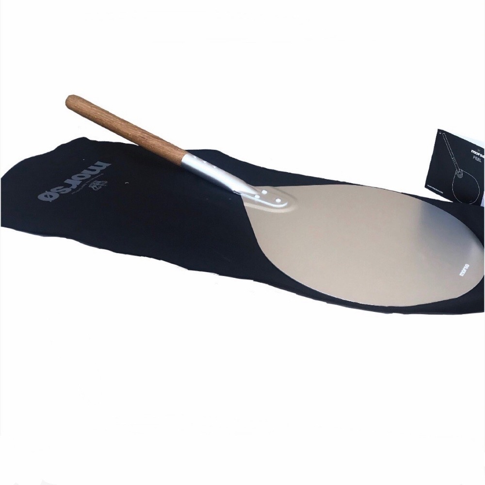 Pelle à pizza en aluminium avec manche en bois morso