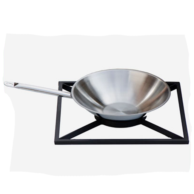 Braai - kit wok avec grille pour barbecue bois