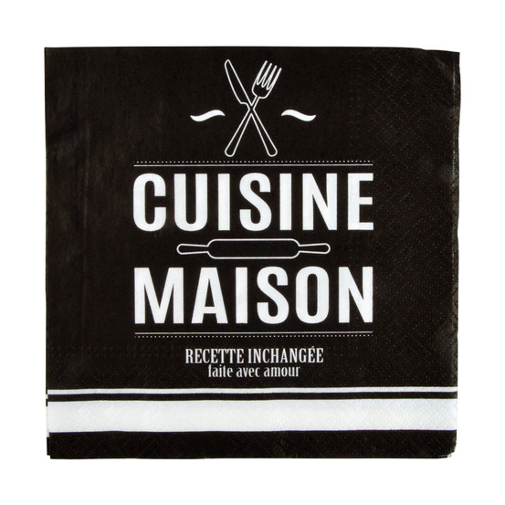 20 serviettes en papier ma cuisine