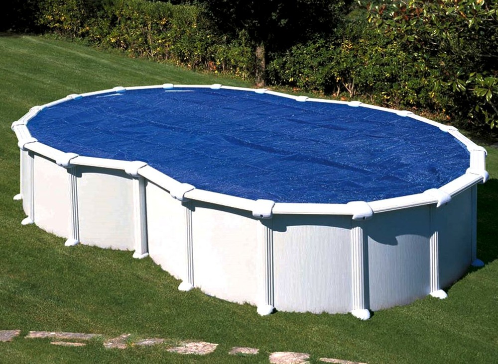 Bâche à bulles pour piscine acier en huit 6,40 x 3,90 m