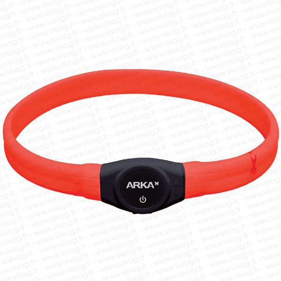 Arka haok - collier led plat lumineux pour chiens arka haok