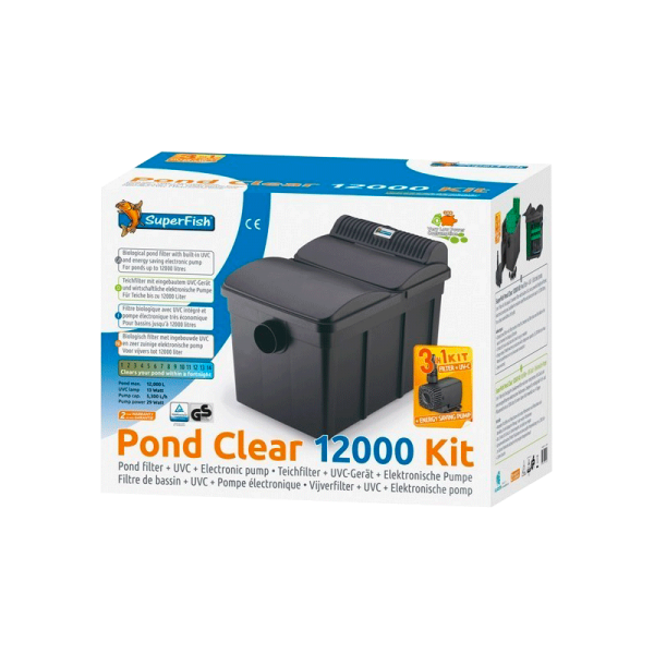 Pond clear kit 12000 - filtre + uv + pompe