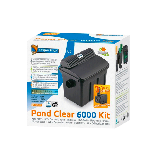 Pond clear kit 6000 - filtre + uv + pompe