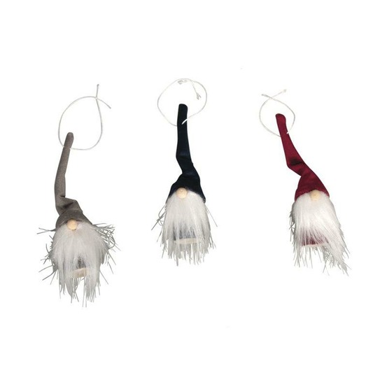 Mini lutin barbu de noël à suspendre 6,5 cm