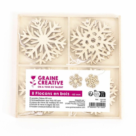 Décorations de noël en bois - flocons