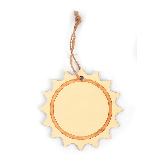 Suspension soleil en bois à décorer ø 12 cm